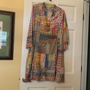 Colorful Geometric Tunic Dress